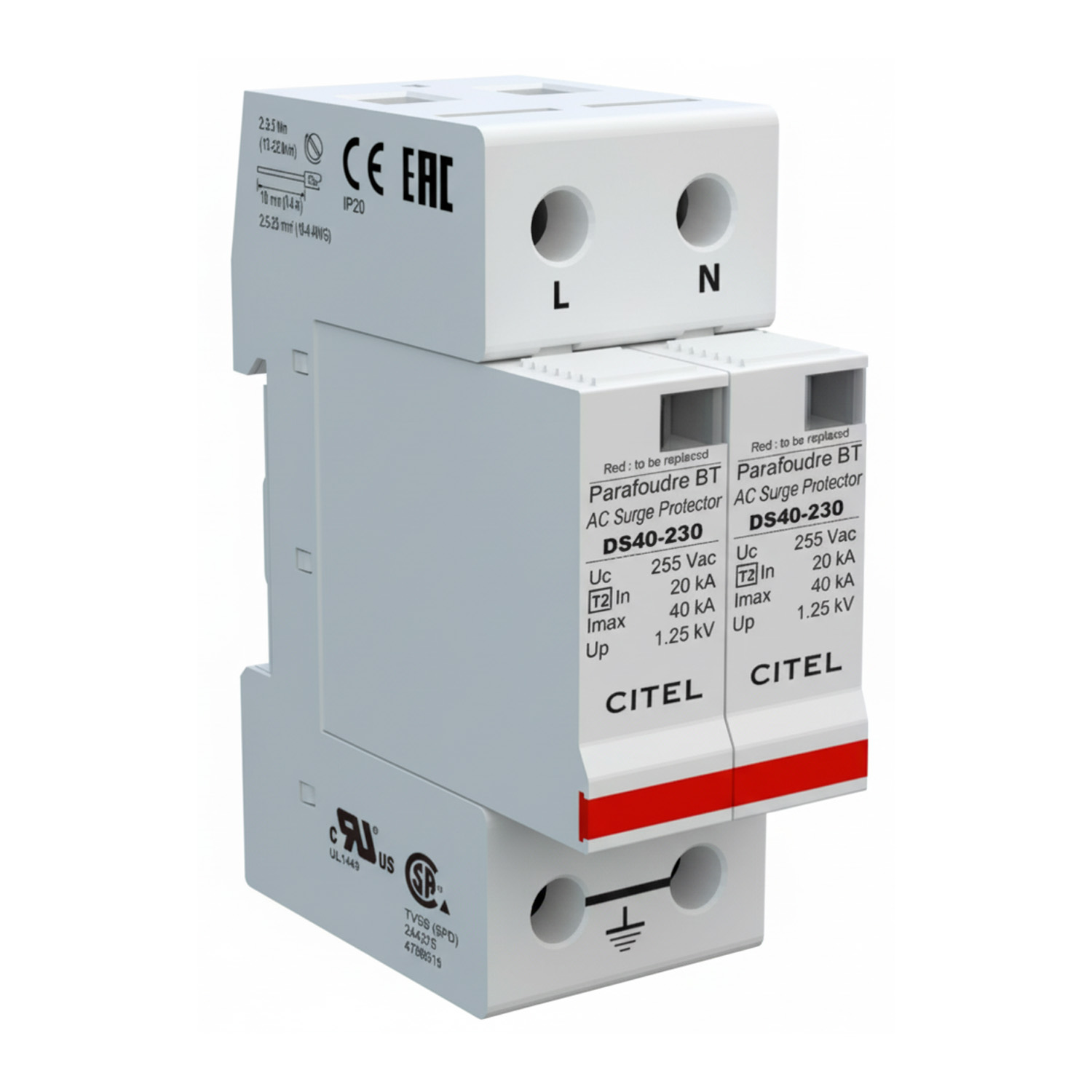 Überspannungsableiter CITEL AC einphasig Typ 2 / C461501 DS42-230