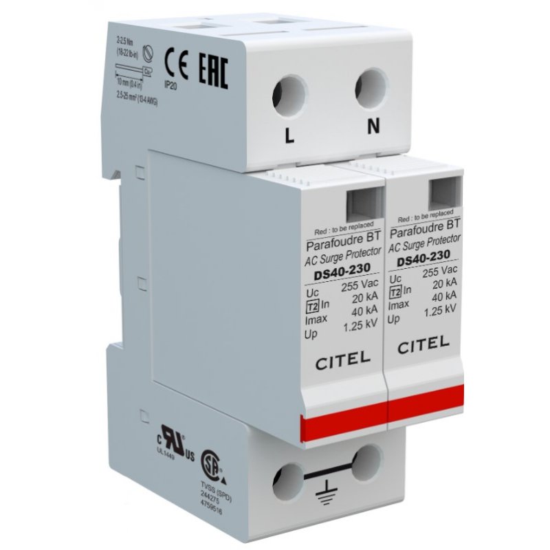 Überspannungsableiter CITEL AC einphasig Typ 2 / C461501 DS42-230
